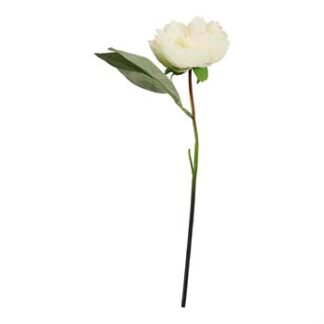 Peônia 7,5 cm - 36 cm - Branco - Toque Acetinado