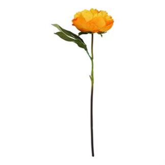 Peônia 7,5 cm - 36 cm - Amarelo - Toque Acetinado