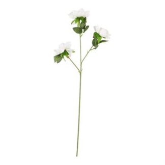 Haste Peônia 10 cm c/ 3 - 65 cm - Branco - Toque SEDA
