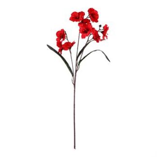 Haste Orquídea 7 cm c/ 9 - 80 cm - Vermelho - Toque Acetinado