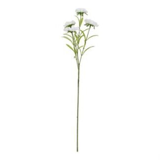 Haste Gerbera 7cm c/ 4 - 59 cm - Branco - Toque Acetinado