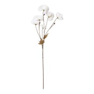 Haste de Narciso 9 cm c/ 6 - 80 cm - Branco - Toque SEDA