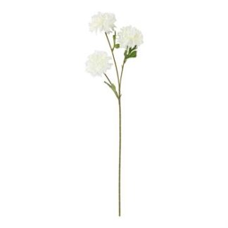 Haste de Dália 10 cm c/ 3 - 60 cm - Branco - Toque SEDA