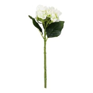 Buquê de Hortências 12 cm - 31 cm - Branco  - Toque Acetinado