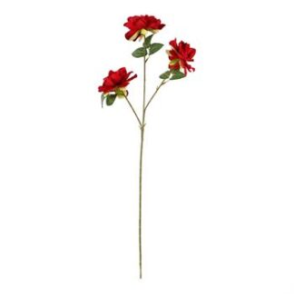 Haste de Gardênia 9 cm c/ 3 - 60 cm - Vermelho - Toque SEDA