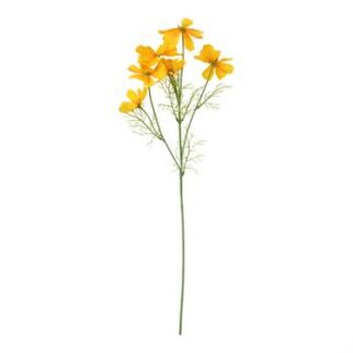 Haste de Cosmos 9 cm c/ 6 - 58 cm - Amarelo - Toque Acetinado