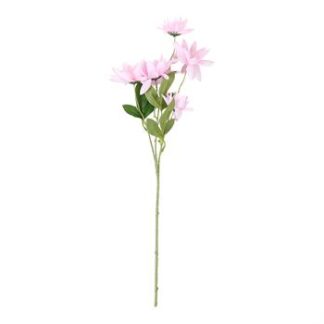 Crisântemo 4 cm c/ 5 - 48 cm - Rosa - Toque Acetinado