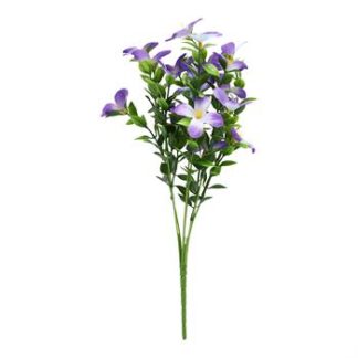 Buquê de Flor do campo 4,5 cm c/ 18 - 30 cm - Azul - Toque Acetinado