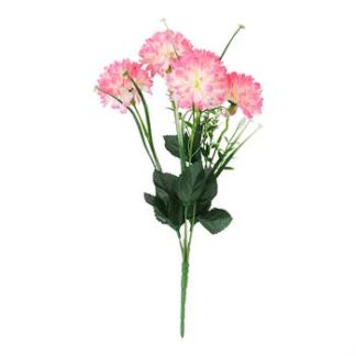Buquê de Cravo 6,5 cm c/ 5 - 35 cm - Rosa - Toque Acetinado