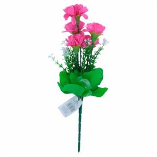 Buquê Crisântemo Chines Rosa C/ 5 - 29 cm - Rosa Toque Acetinado
