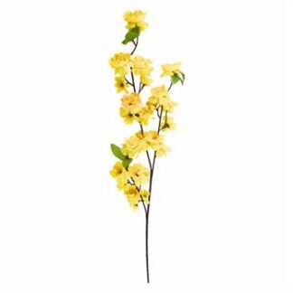 Haste Flor De Pêssego  - 60 cm - Amarelo Toque Acetinado