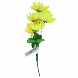 Buquê Girassol Do Mato  C/ 5 - 30 cm - Amarelo Toque Acetinado