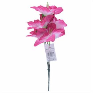 Buquê De Amarilis  C/ 5 - 30 cm - Pink Toque Acetinado