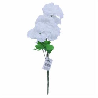 Buquê De Dália  C/ 6 - 30 cm - Branco Toque Acetinado