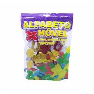 ALFABETO MOVEL GLITTER AUTO ADESIVO 4CMX5MM - C/ 150 PÇS - LETRAS, NUMEROS E SIMBOLOS