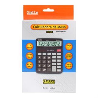 CALCULADORA - 12 DIGITOS (8829B) 153x115x47 - Solar e Pilha - Preto (Não acompanha pilha)