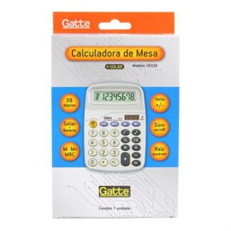 CALCULADORA - 8 DIGITOS (3032A) 162x113x23 - Solar e Bateria - Cinza
