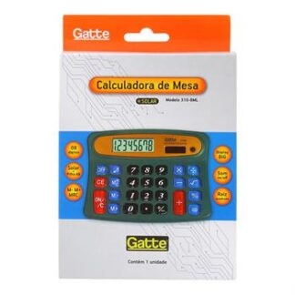 CALCULADORA - 8 DIGITOS (310-8) 157x141x35 - Solar e Pilha - Azul (Não acompanha pilha)