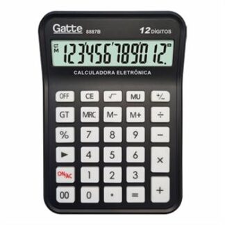 CALCULADORA -   12 DIGITOS (8887B) 149x120x48 - Pilha AAA - PRETO