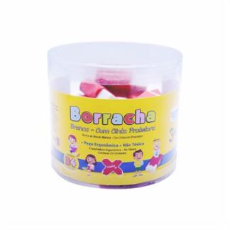 BORRACHA BRANCA C/ CAPA VERMELHA 4.5x2x1cm - POTE C/ 24