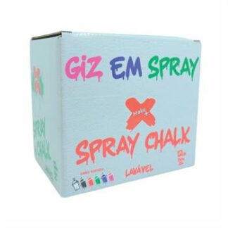 SPRAY CHALK SORTIDO LATA C/12 150ML 85G 
BRANCO, PRETO, VERMELHO, AZUL ESCURO, VERDE ESCURO, ROSA