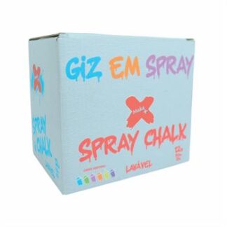 SPRAY CHALK SORTIDO LATA C/12 150ML 85G 
AZUL CLARO, VERDE CLARO, ROSA CLARO, LARANJA, AMARELO, LILÁS