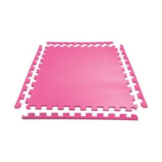 KIT Tatame 50CM X 50CM X 10MM rosa C/4