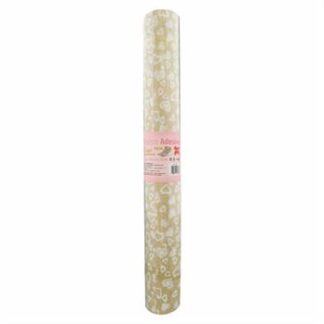 PAPEL ADES. CORAÇÃO DOURADO FJ028 45CMX10M-0,12MM