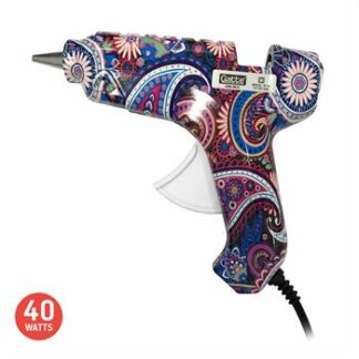 Pistola p/ cola quente Grande  40W - Blister  Bivolt - Estampado Fantasia (mesclado 8 estampas)