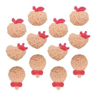 Charms para decoração 20mm - Delicado Rosa c/ 12 und