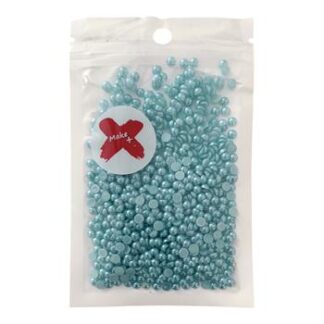 Pedra Decorativa - Meia Perola Abs 4Mm - 17 Grs  - Azul Perolado