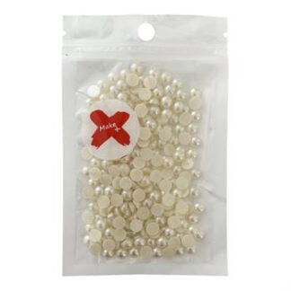 Pedra Decorativa - Meia Perola Abs 6Mm - 17 Grs   - Champagne