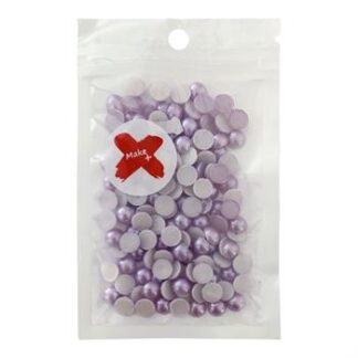 Pedra Decorativa - Meia Perola Abs 8Mm - 17 Grs  - Lilas Perolado