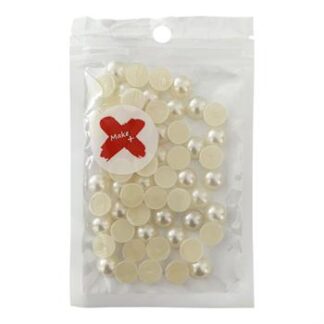 Pedra Decorativa - Meia Perola Abs 10Mm - 17 Grs  - Champagne
