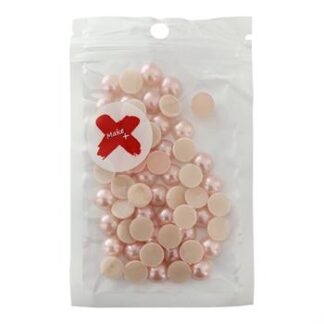 Pedra Decorativa - Meia Perola Abs 10Mm - 17 Grs  - Rose