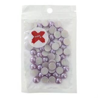 Pedra Decorativa - Meia Perola Abs 10Mm - 17 Grs  - Lilas Perolado