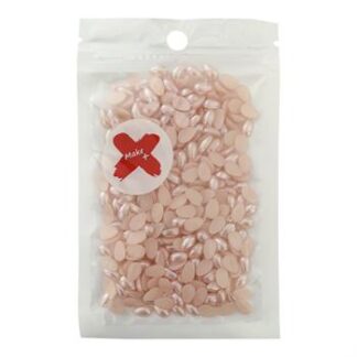Pedra Decorativa - Meia Perola Abs Gota 8Mm - 17 Grs  - Rose