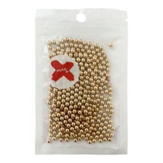 Pedra Decorativa - Perola 4Mm - 17 Grs  Abs - Dourado