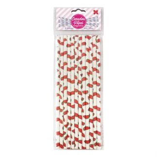 Canudo de Papel 6mmx200mm c/ 12 und - Melancia