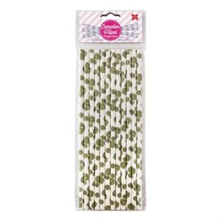 Canudo de Papel 6mmx200mm c/ 12 und - Kiwi