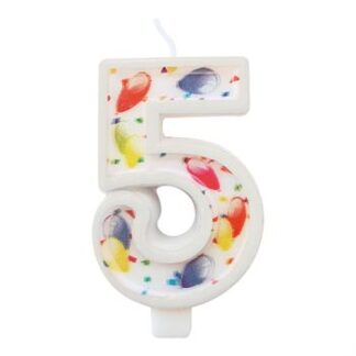 Vela Estampada 9,5 cm Balãozinho "5"