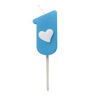 Vela Baby 4,5 cm Azul "1"