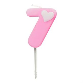 Vela Baby 4,5 cm Rosa "7"