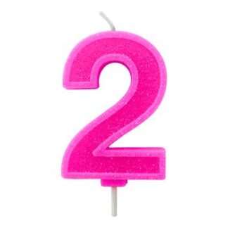 Vela Neon 7,5 cm Pink "2"