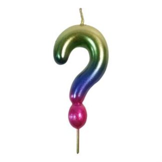 Vela Metalizada 8,3 cm Degrade Holografica "?"