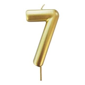 Vela Metalizada 8,3 cm Ouro "7"