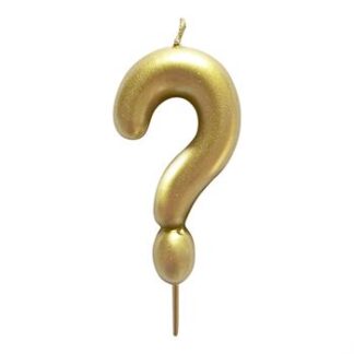 Vela Metalizada 8,3 cm Ouro "?"