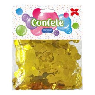 Confete 10 gramas Ouro Papel Metalizado Redondo 1 cm