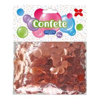 Confete 10 gramas Rose Gold Papel Metalizado Redondo 1 cm