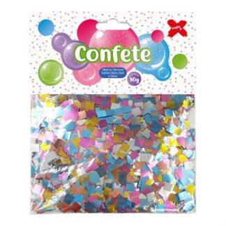 Confete 10 gramas Colorido Papel Metalizado Quadrado Mini 0,5 cm
